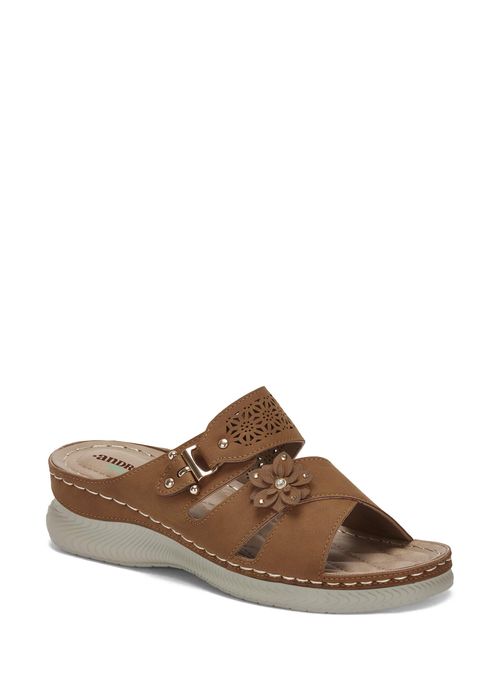 Andrea Conti 1883604, Sandali Donna, Camel Marrone Crema, 38 EU