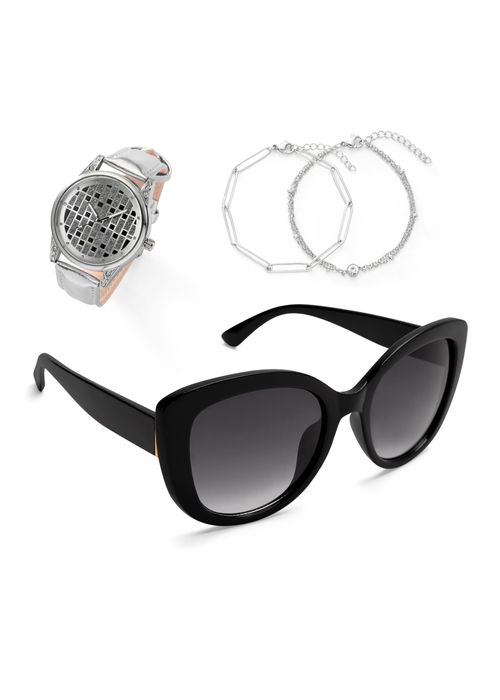 SET DE RELOJ, LENTES Y PULSERAS PARA MUJER 48625