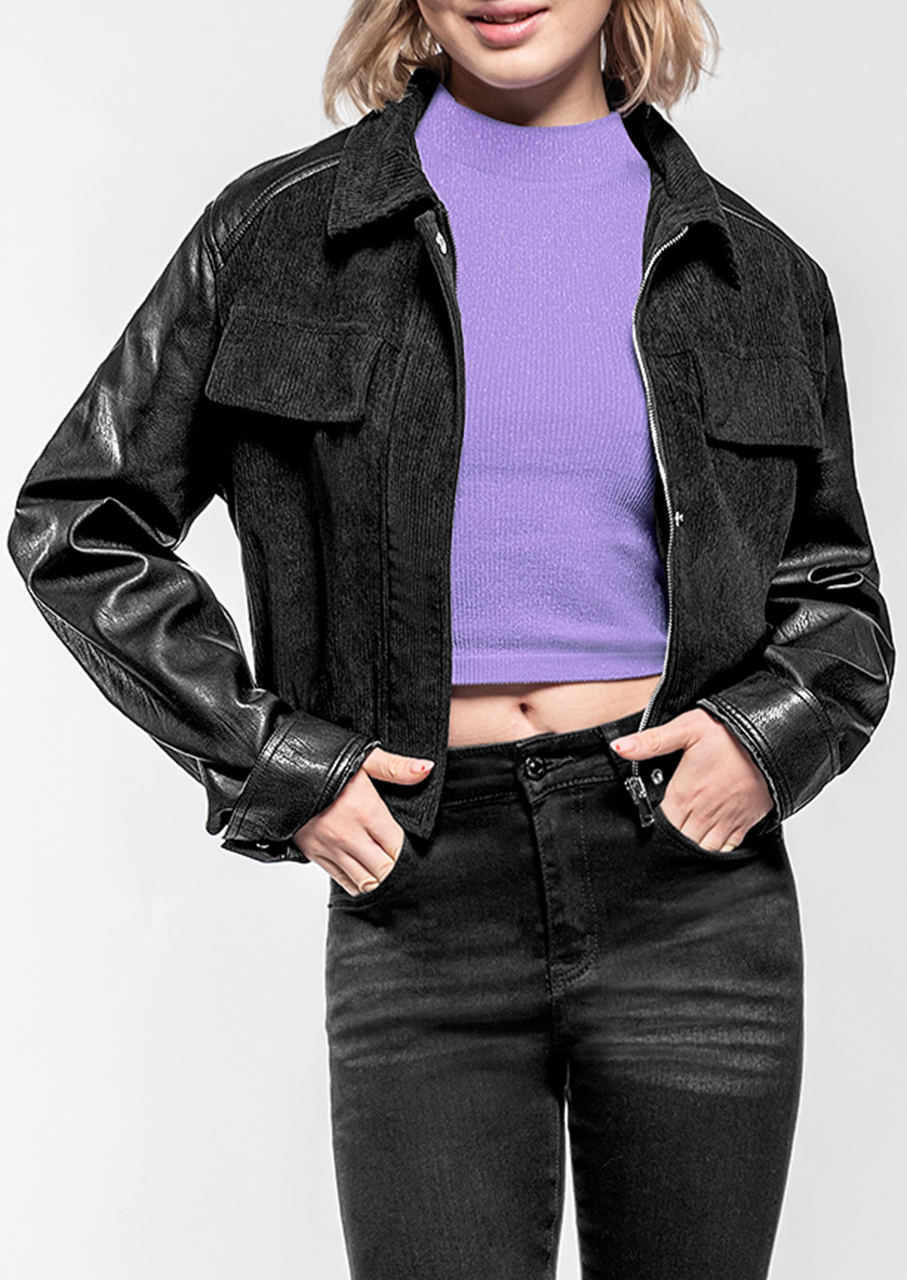 Chamarra Biker Forever 21 Chamarra Café Forever 21 Para Mujer