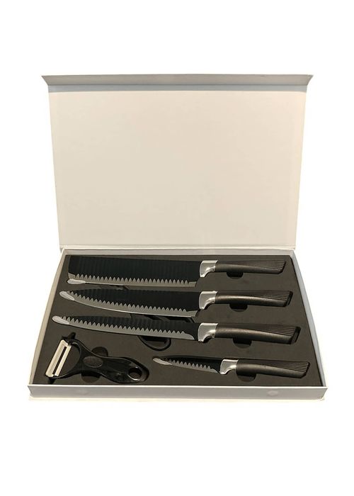 UTENCILIOS SET DE 4 CUCHILLOS, 1 TIJERA Y 1 RALLADOR ACERO INOXIDABLE PARA HOMBRE/MUJER 38068