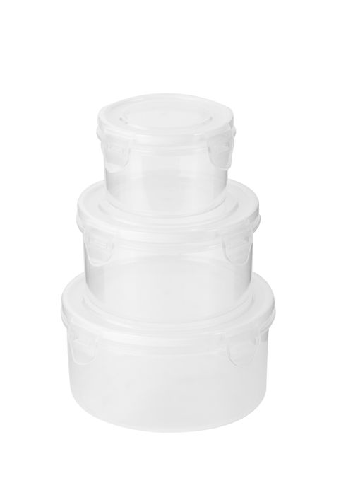 CONTENEDORES SET DE 3 CONTENEDORES REDONDOS  PLÁSTICO PARA HOMBRE/MUJER 60992