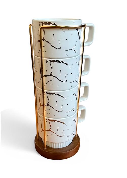 UTENCILIOS SET DE 4 TAZAS PARA HOMBRE/MUJER 95357