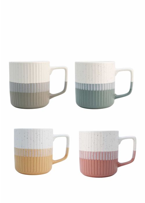 UTENCILIOS SET DE 4 TAZAS DE PORCELANA PARA HOMBRE/MUJER 96185